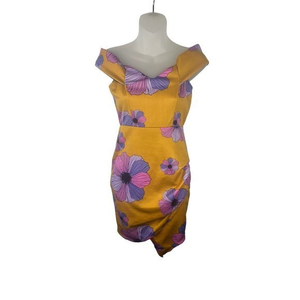 Love University‎ Dress Stretch Spandex Womens Size Small Pink Flowers NWT Boho